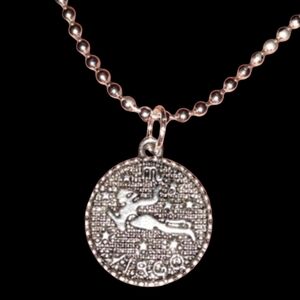 VIRGO Zodiac Charm Silver Pendant Choker or Long Necklace Ball Chain Astrology